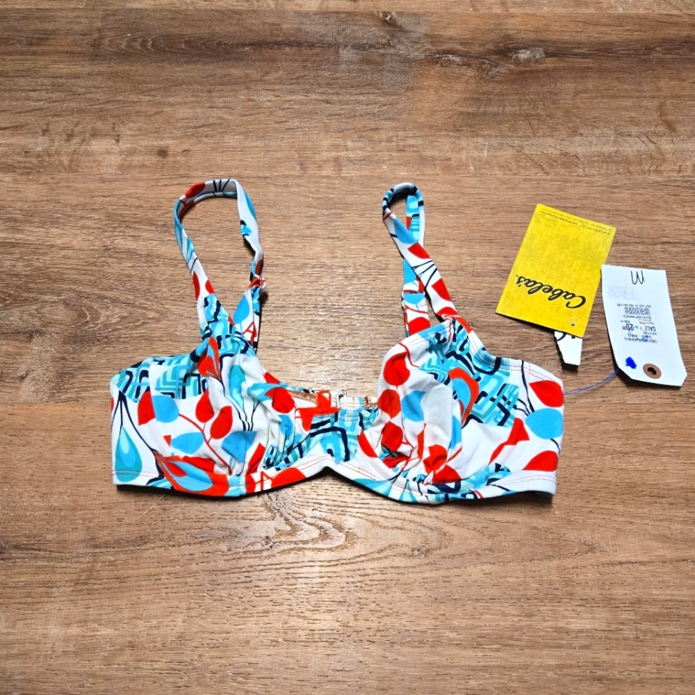 NWT Colorful Halter Bikini Top
